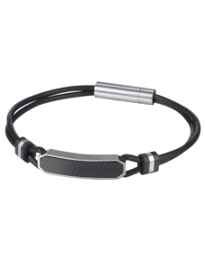 Tread SS PU Pulsera Negra